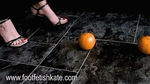 Oranges Crushed With My Black High High-heeled slippers Sandals